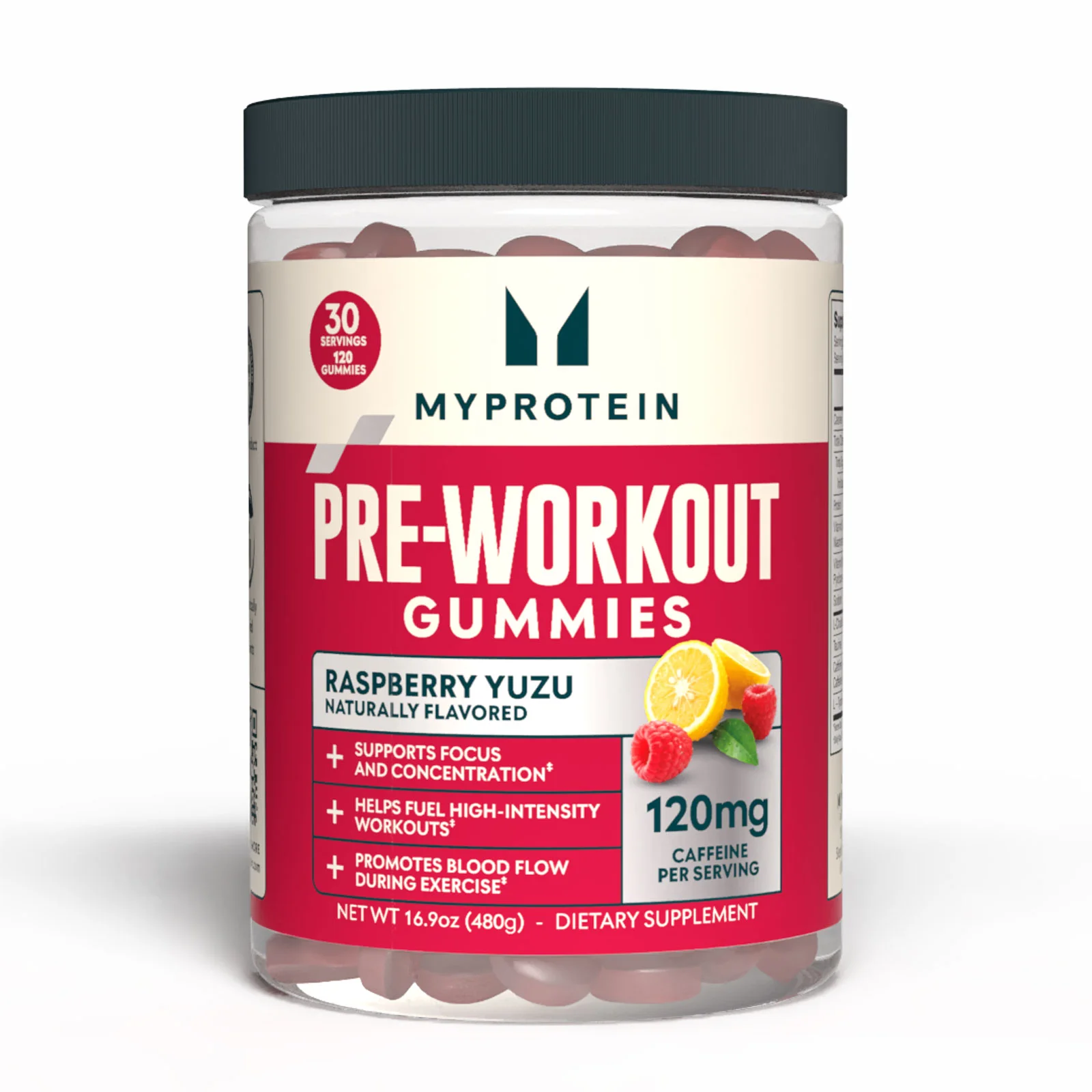 Myprotein Pre-Workout Gummies (USA) - 120gommes à mâcher - Raspberry Yuzu Image 1