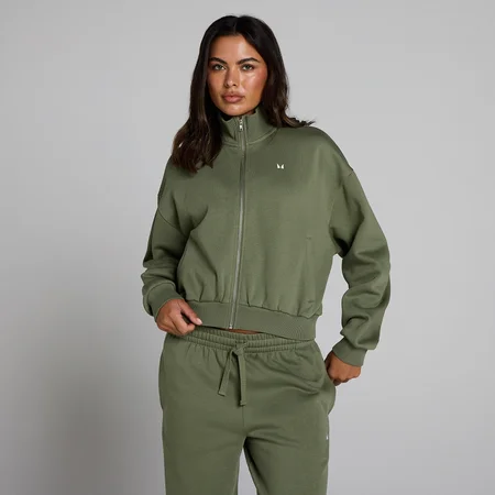Blouson aviateur zippé Basics MP femme - Olive délavé