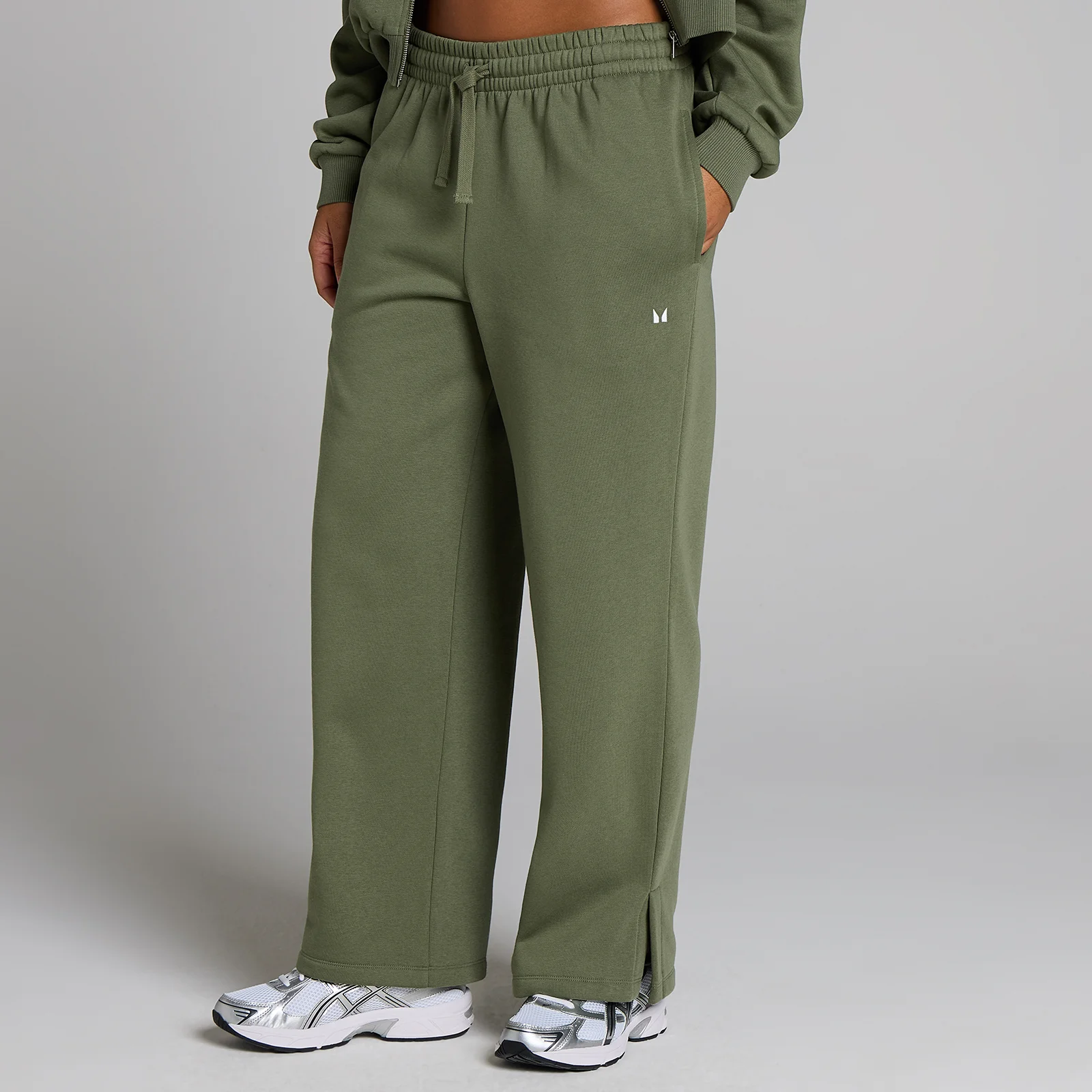 Jogging jambe droite Basics MP femme - Olive délavé - S Image 1