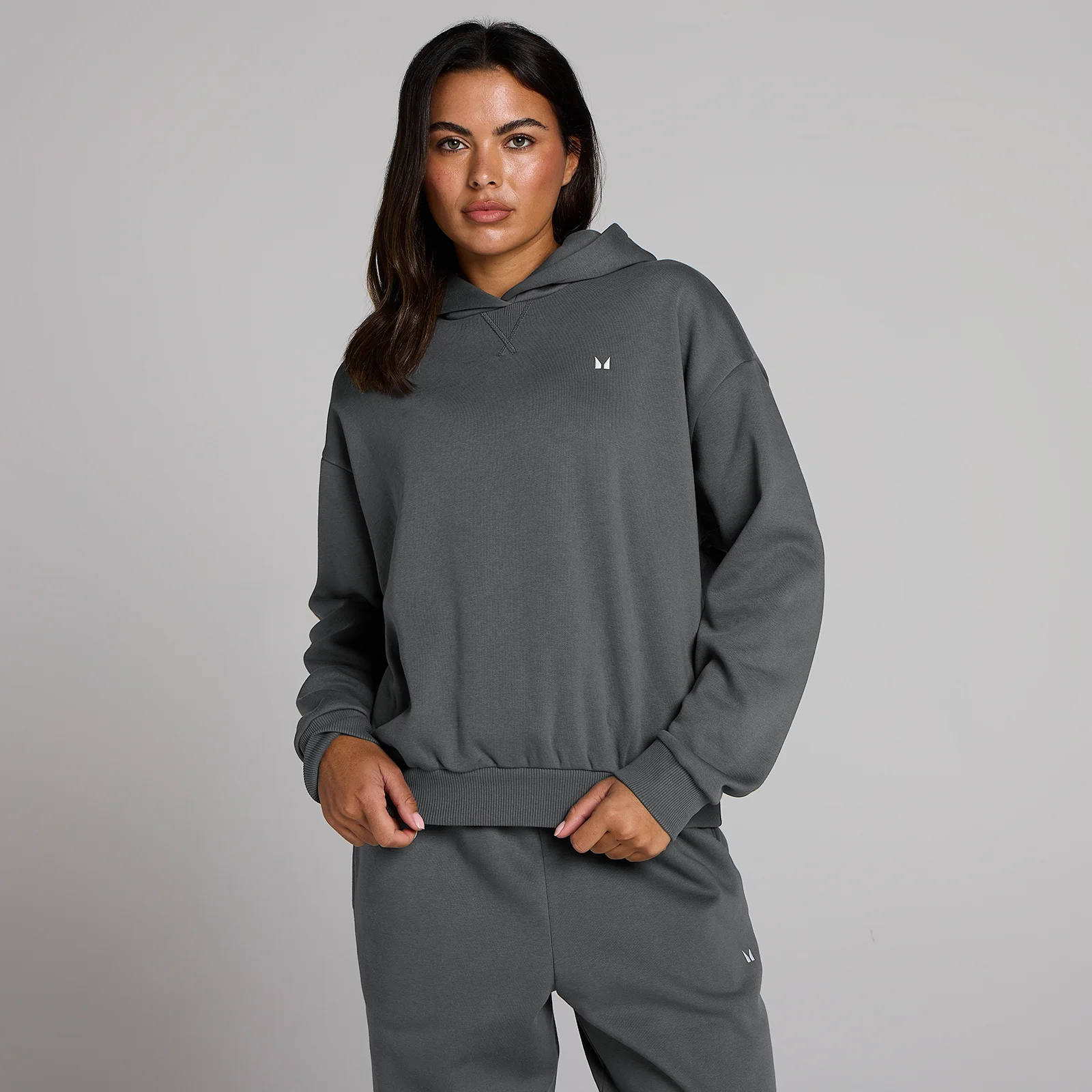 Hoodie oversize Basics MP femme - Gris foncé - M Image 1