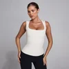 Débardeur SculptForm col carré MP femme - Perle
