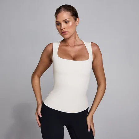 Débardeur SculptForm col carré MP femme - Perle