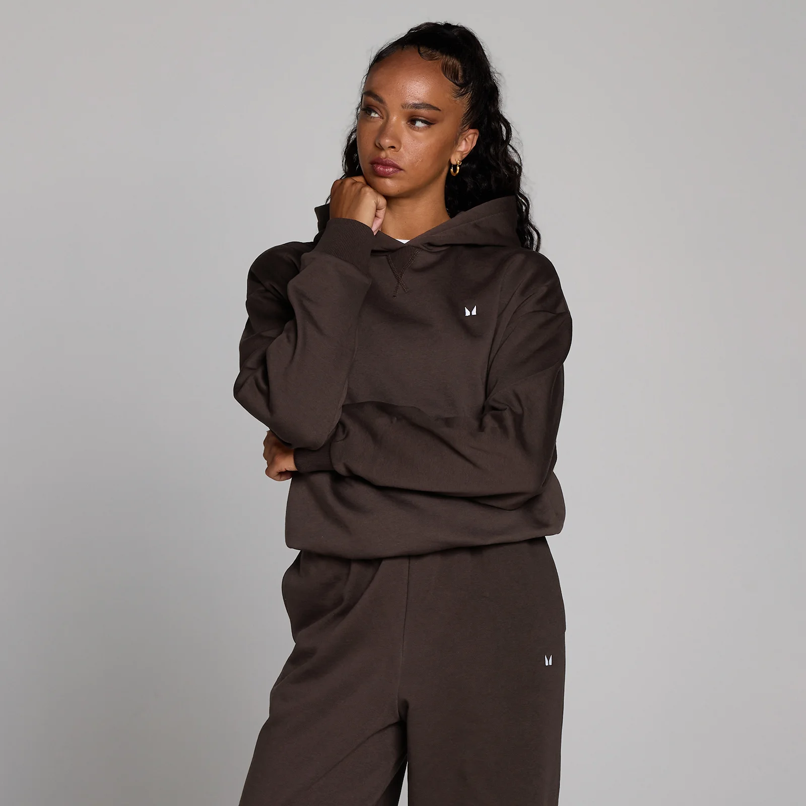 Hoodie oversize Basics MP femme - Cacao - XS Image 1