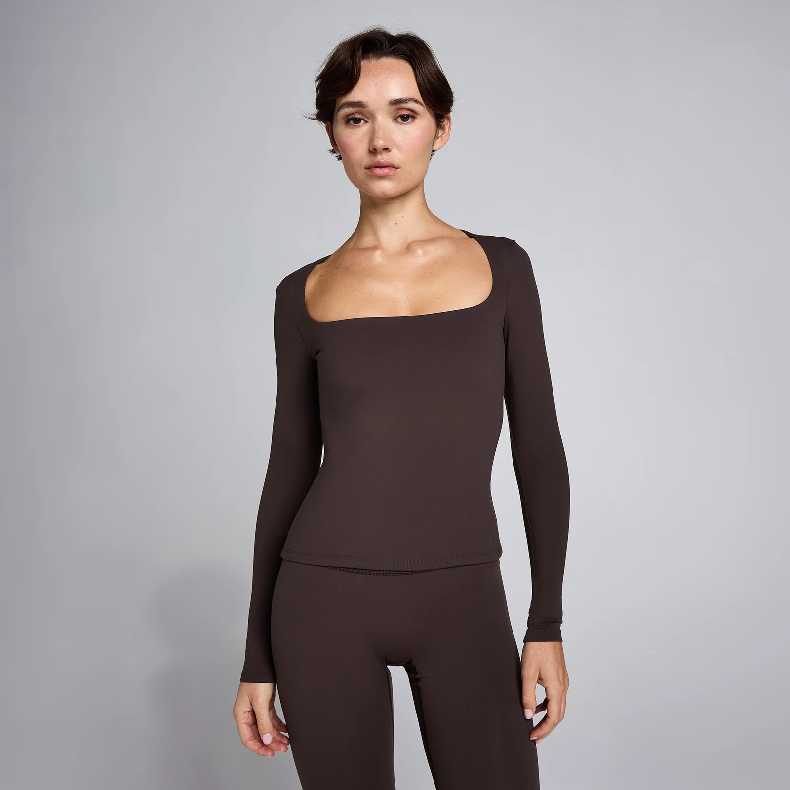 Top manches longues col carré SculptForm MP femme - Cacao - XS Image 1