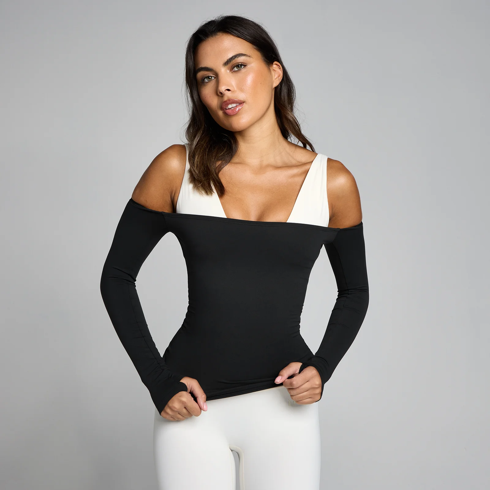 MP Femme Tempo Off The Shoulder LS Haut - Noir - S Image 1