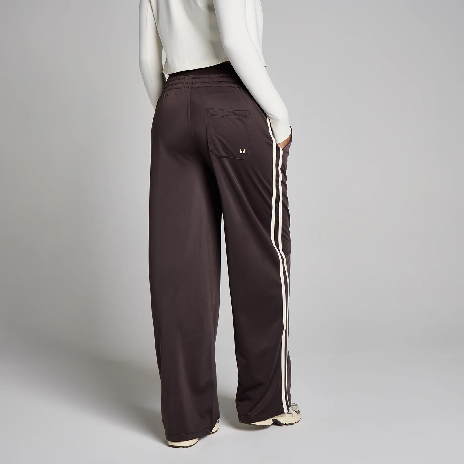 Jogging jambe droite tricot MP femme - Cacao/Vanille - XS Image 1