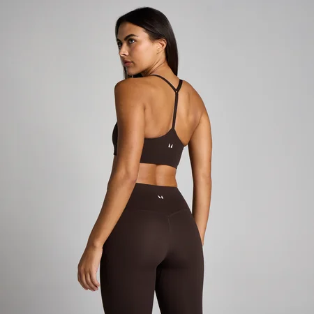 Brassière de sport dos nageur à bretelles MP Tempo femme - Cacao