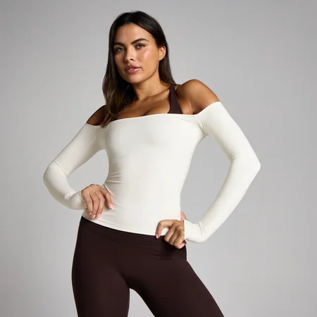 MP Femme Tempo Off The Shoulder LS Haut - Vanille