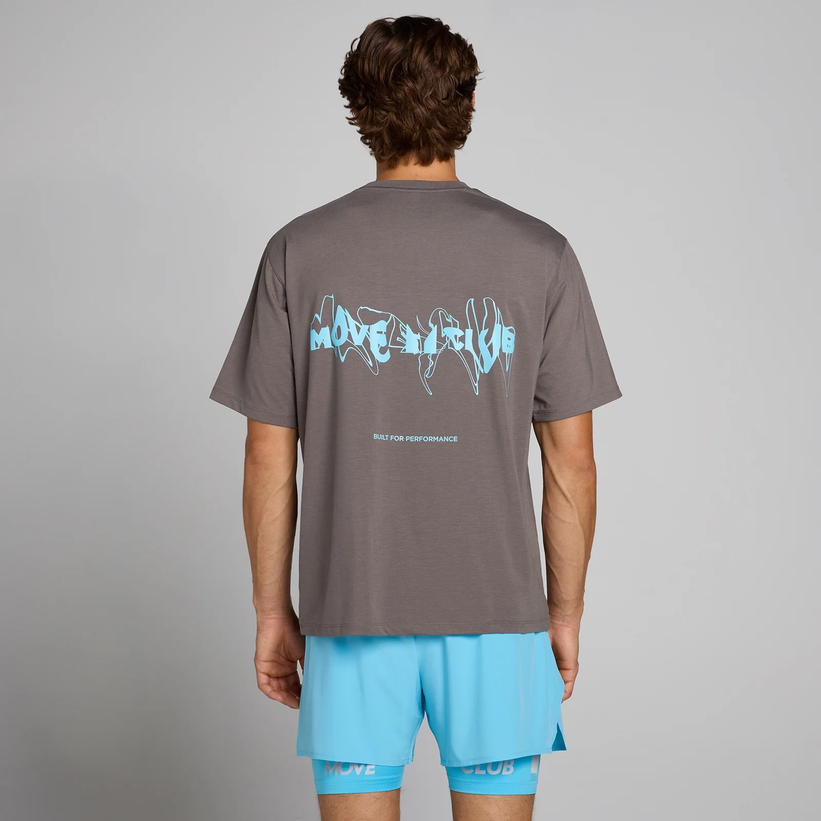 T-shirt graphique oversize Hybrid MP homme - Gris cendré - XS Image 1