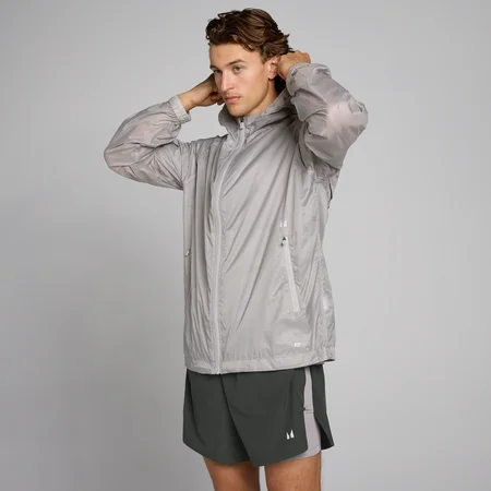 Coupe-vent à motif quadrillé Velocity Ultra MP homme - Gris nuageux