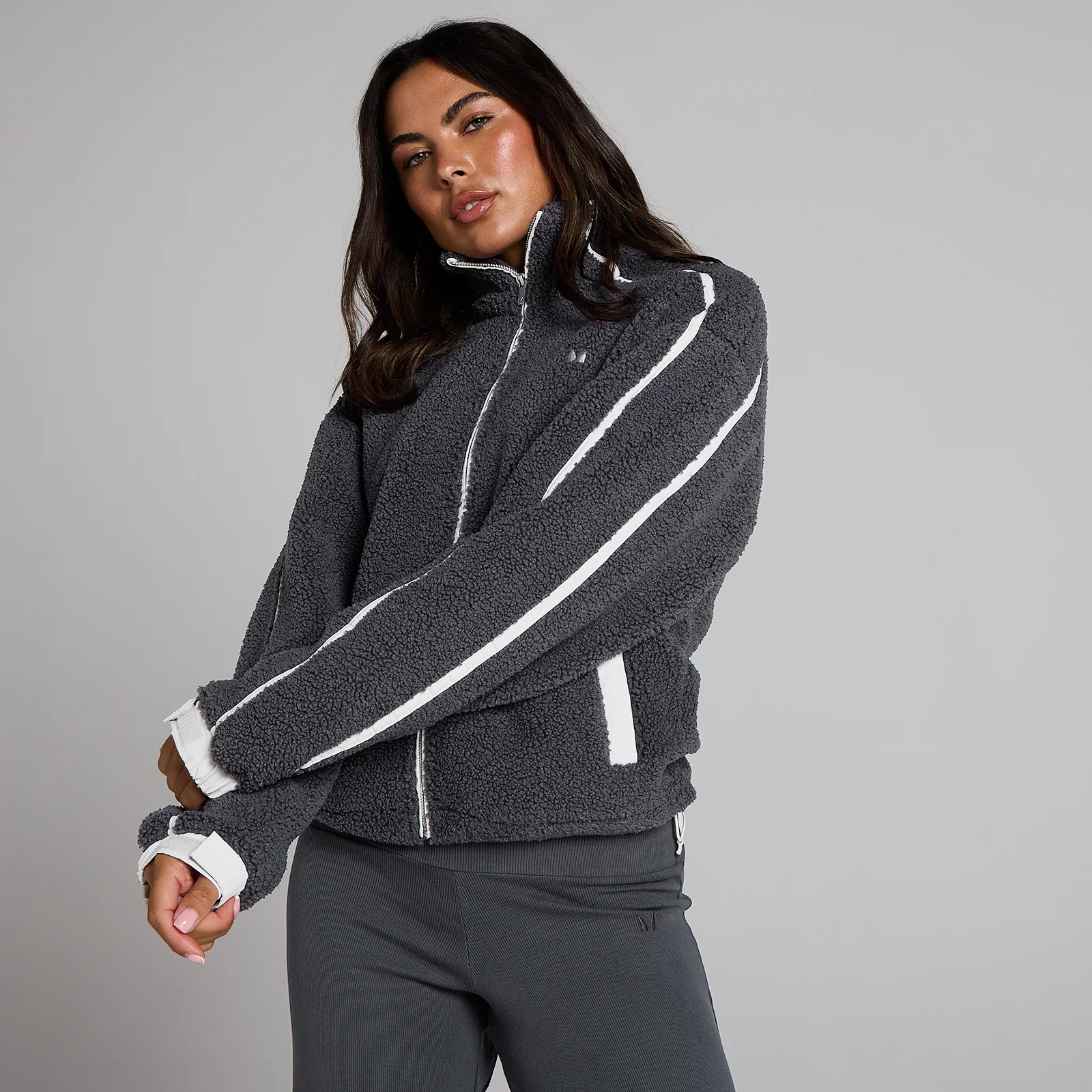 Veste zippée avec bordures en molleton MP pour femmes - Robust Grey - XS Image 1