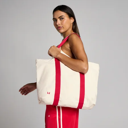Tote bag coton bicolore MP - Coton naturel/Piment