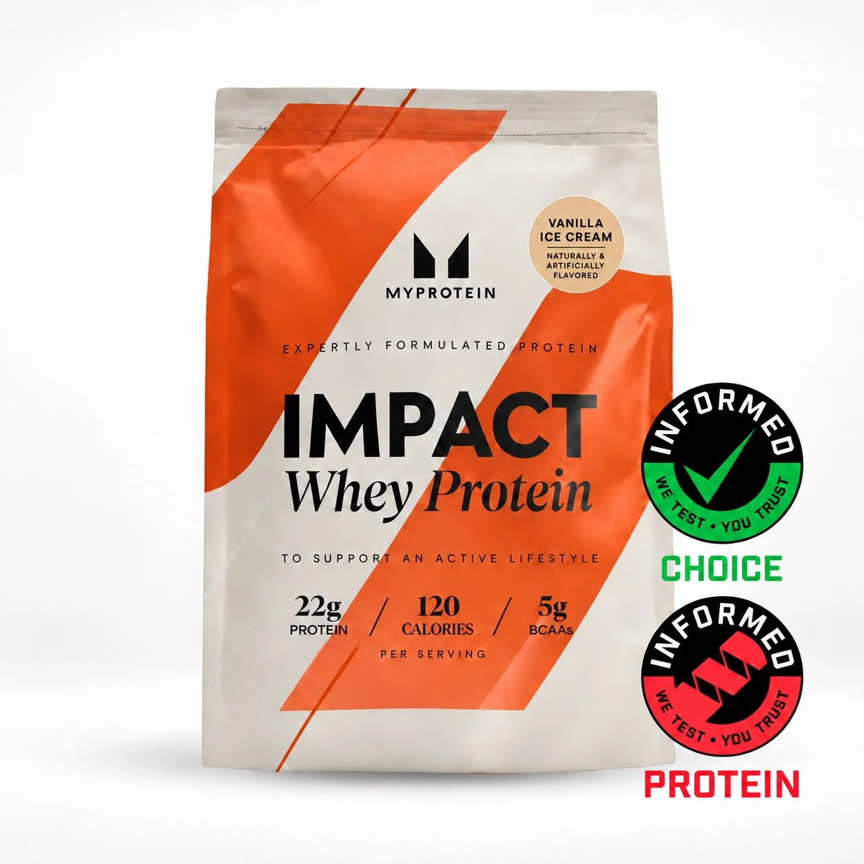 Impact Whey Protein - 65portions - Glace à la Vanille Image 1