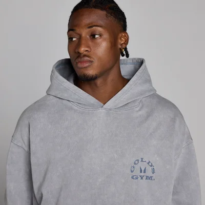 MP X Gold's Homme Washed Graphic Oversized Sweat à Capuche - Steel Blue - L Image 6