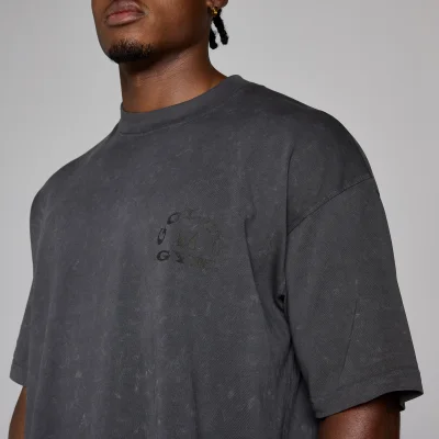 MP X Gold's Homme Washed Graphic Oversized T-shirt - Washed Coal - XS Image 6