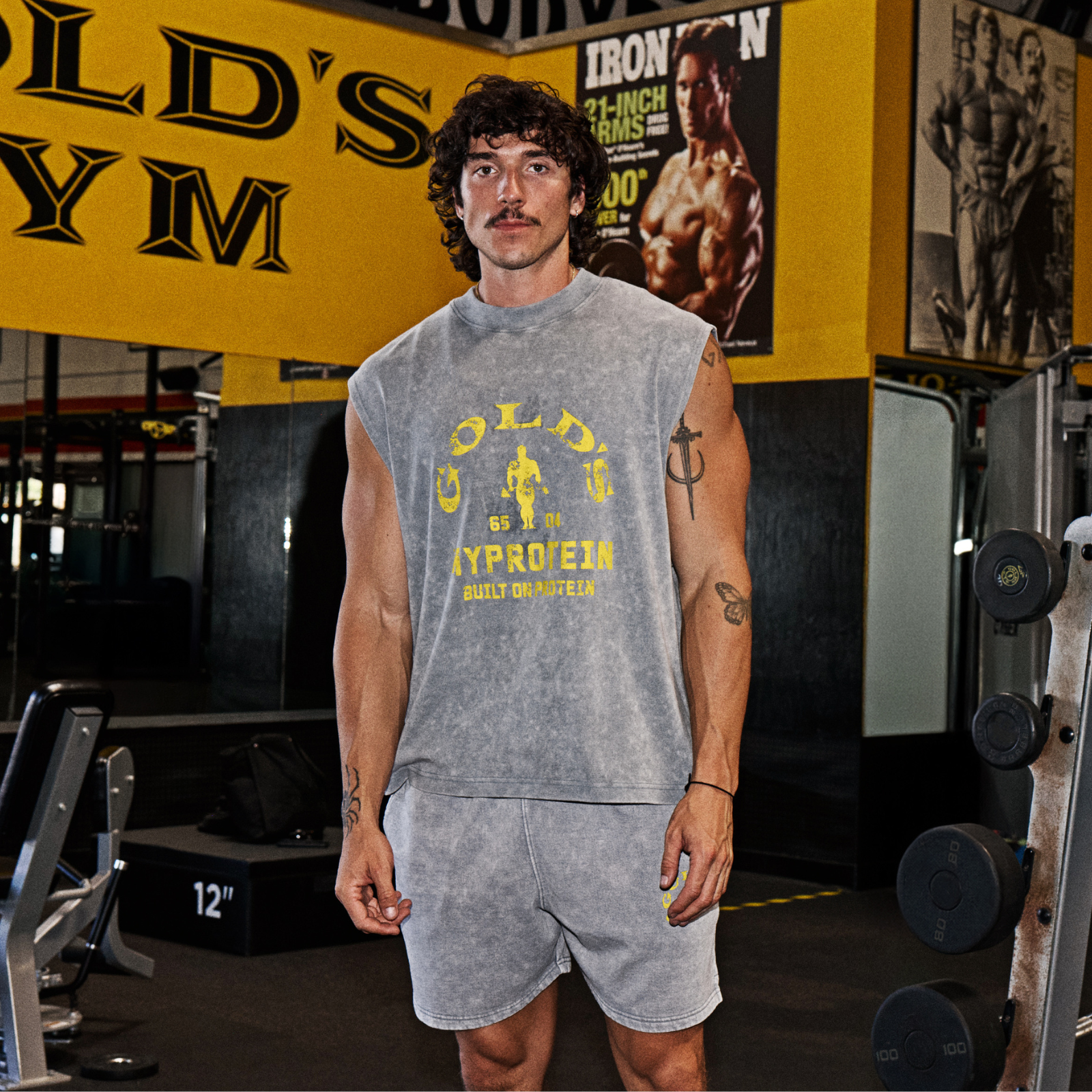 MP X Gold's Homme Washed Graphic Oversized Tank - Steel Blue - XL Image 1