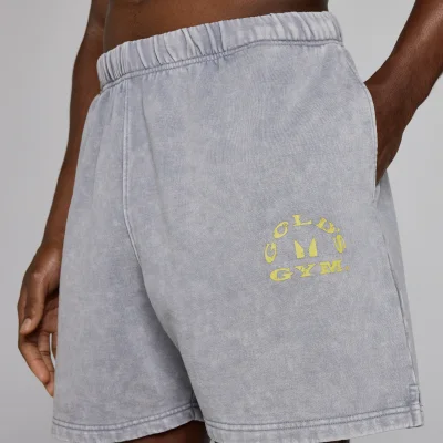 MP X Gold's Homme Washed Graphic Oversized Sweat Short - Steel Blue - XS Image 6