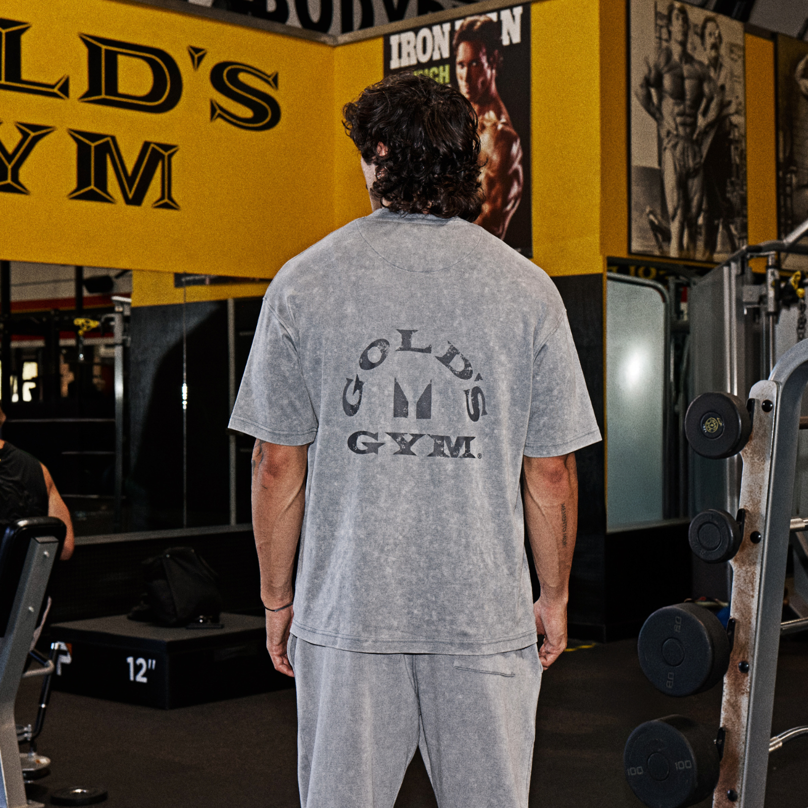 MP X Gold's Homme Washed Graphic Oversized T-shirt - Steel Blue - XS Image 1